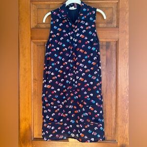 Navy Floral Dress